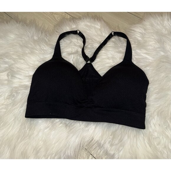Jockey Racerback Bra Bralette Seamless Lined Wire Free Womens M Medium Black - Picture 1 of 5